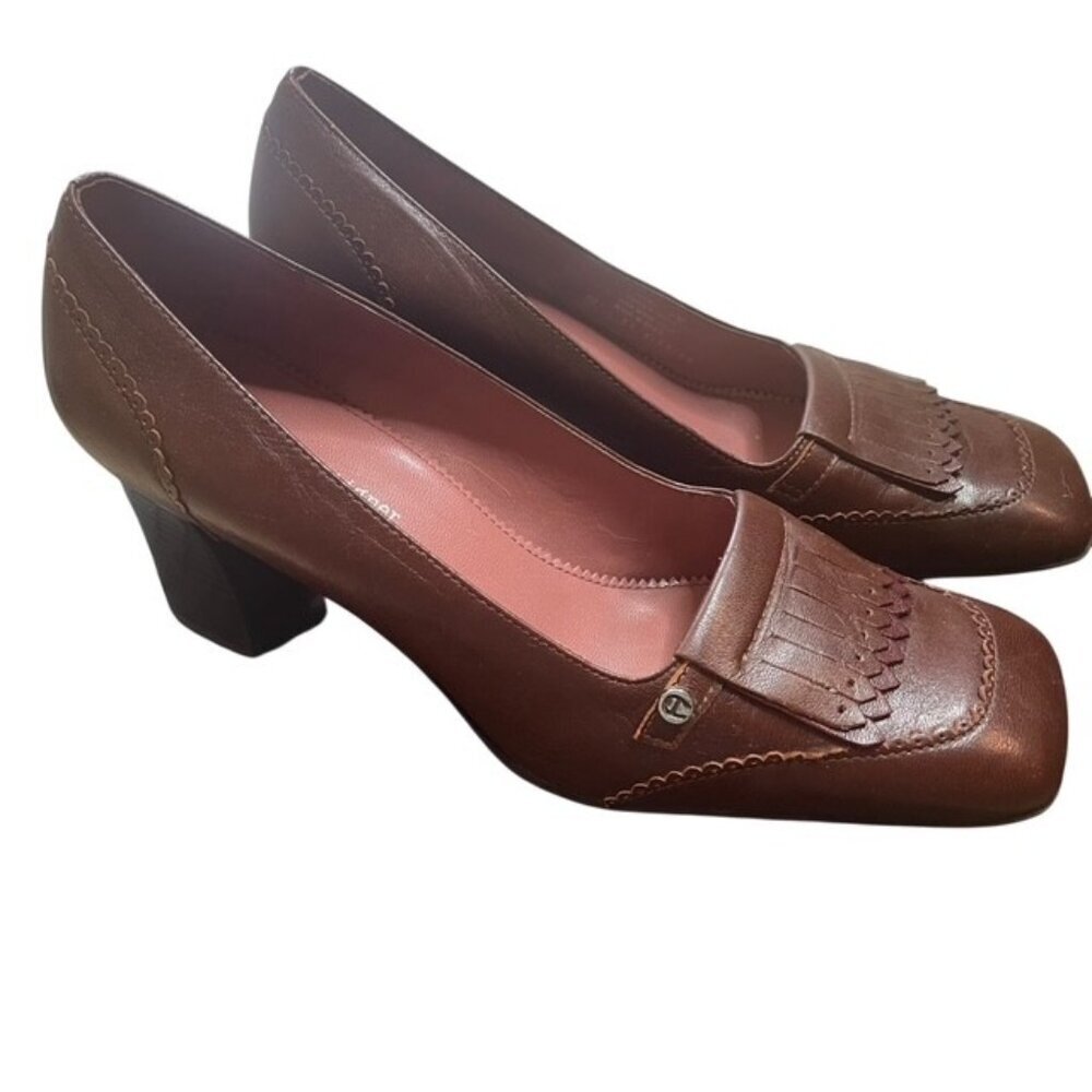 Vintage ETIENNE AIGNER Eysabel Brown Leather Pumps - Size 7M